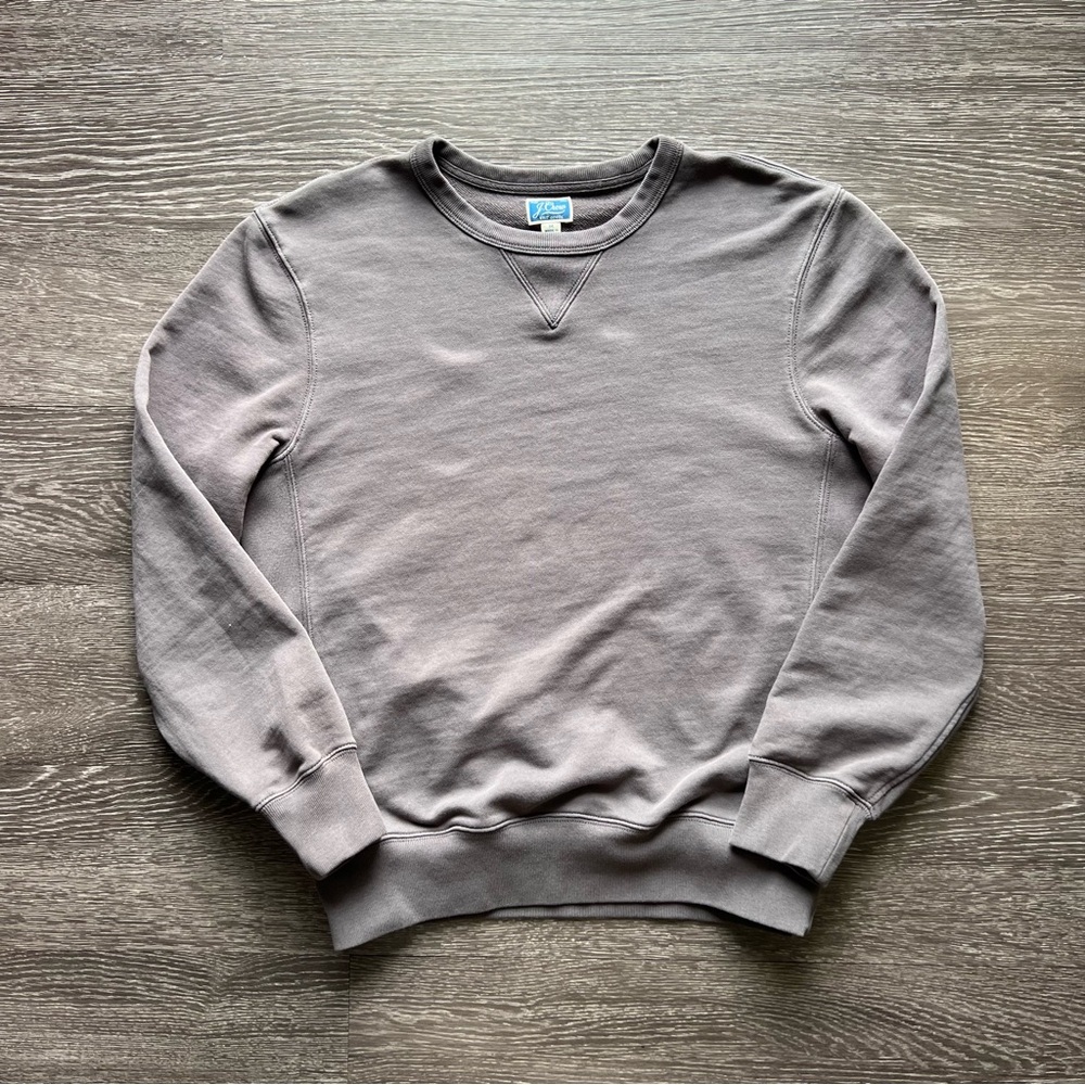 J. Crew Gray 100% Cotton Knit Crewneck